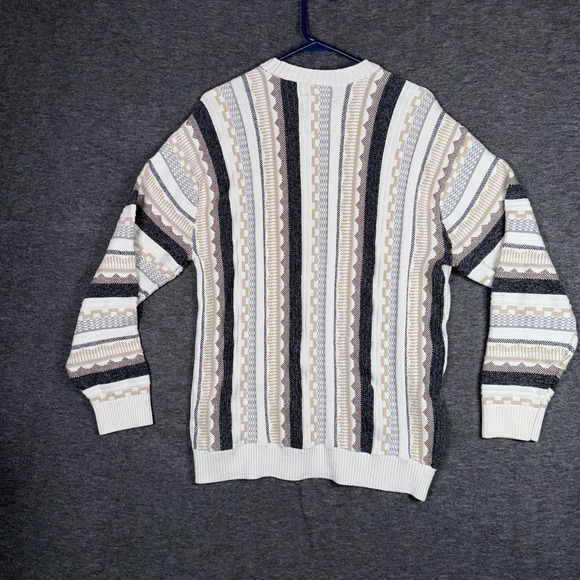 Vintage Hollister Coogi Style Geometric Knit Crewneck Pullover  Sweater Sz L - Picture 6 of 10